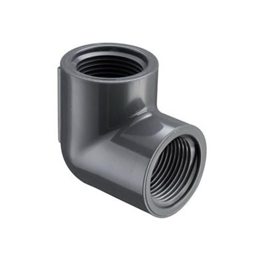 90 deg Elbow, 1 in, FNPT, SCH 80/XH, PVC