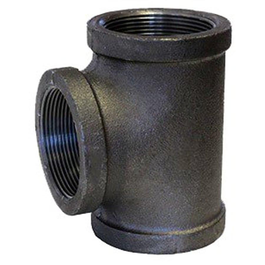 Tee, 2-1/2 x 1-1/2 in, FNPT, 150 lb, Malleable Iron, Black