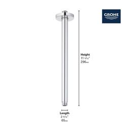 Rainshower™ Shower Arm, Ceiling Mount, 12 in L, Chrome - hm00ttxpz7t6lkabrr1d_7dd36f75-3c53-4968-bc91-f34a0c54806a@2x.jpg