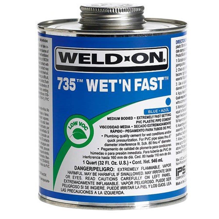 735™ Medium Body Cement, 1/2 pt, Blue, For PVC