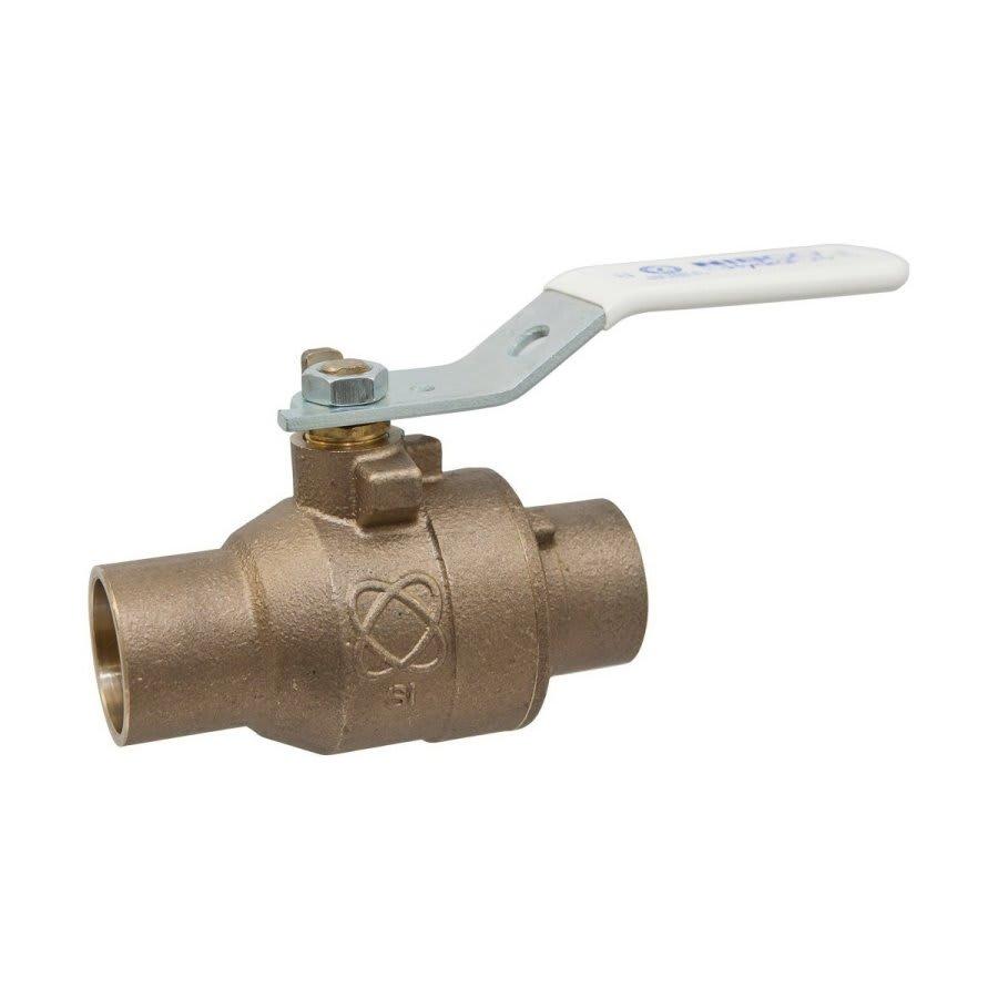 2-Piece Ball Valve, 1/2 in, C, Full Port, Bronze Ball, Bronze