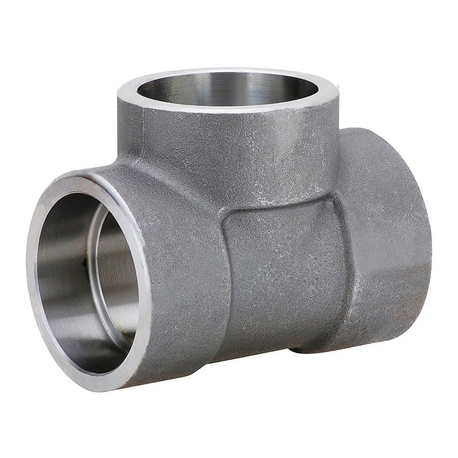 Tee, 3 in, Socket Weld, SCH 80/XH, Forged Steel, 3000 lb