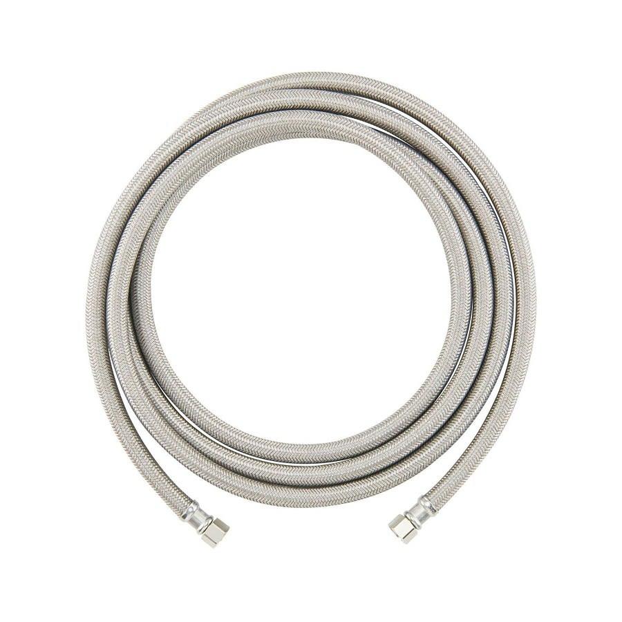 Flexible Water Supply, 3/8 in, Comp, 72 in L, Braided Polymer
