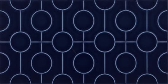 Color Wheel Linear Navy Rectangle 2X8 Glossy