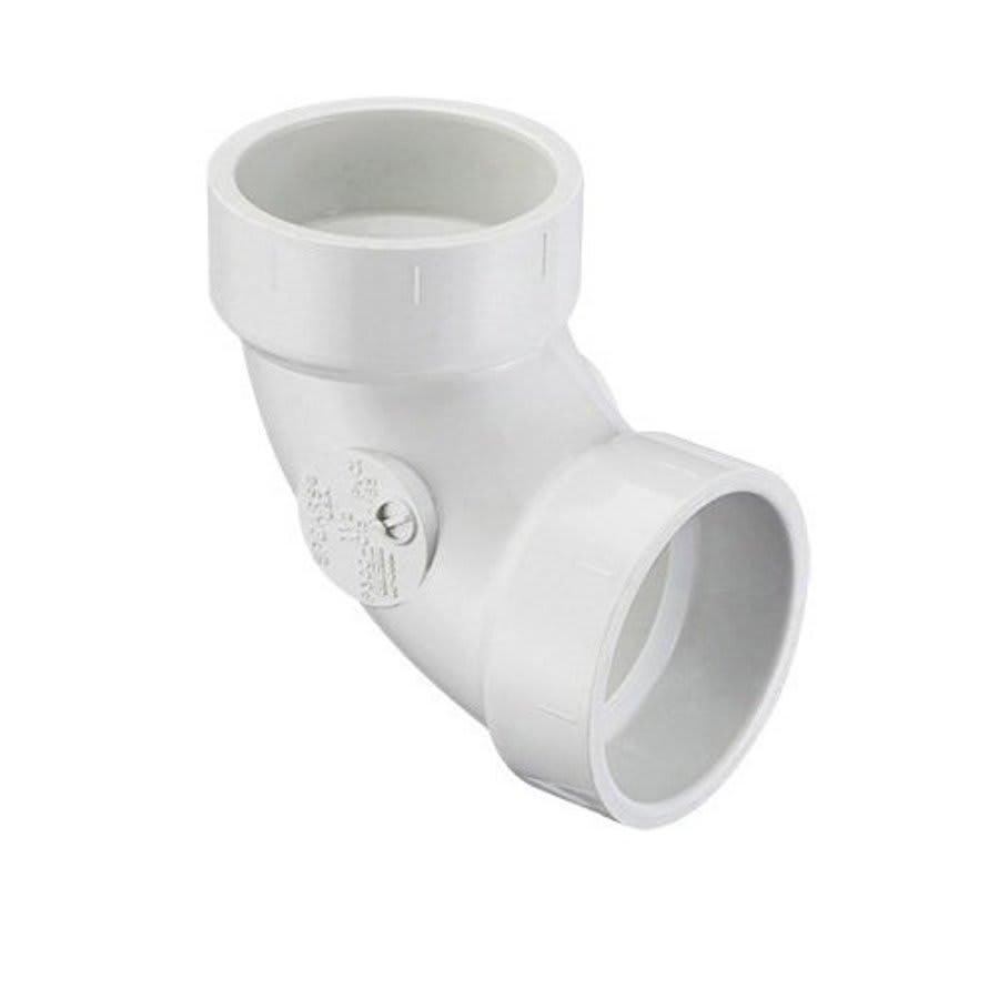 90 deg Elbow, 1-1/2 in, Hub, DWV, PVC