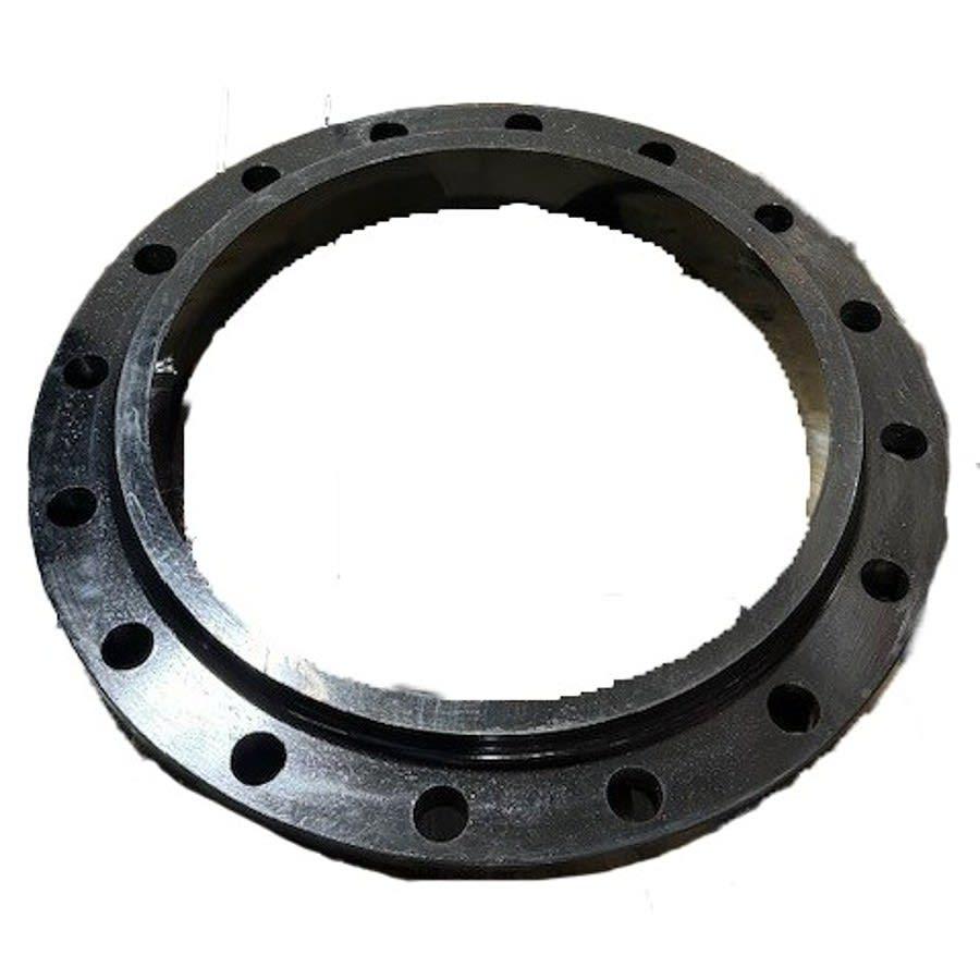 Raised Face Flange, 16 in, Slip On, 23-1/2 in OD, 16 Bolt Holes, 150 lb, Carbon Steel