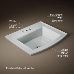 Archer 22-5/8" Drop In Bathroom Sink with 3 Holes Drilled and Overflow - kohler-k-2356-4-alternate-image-2607@2x.jpg
