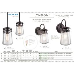 Lyndon Single Light 11" Tall Outdoor Wall Sconce with Seedy Glass Shade - ku4ssr7ouwsdmtmyhiiv_400b667b-7bc7-4e29-9ff5-59b03ab8f610@2x.jpg
