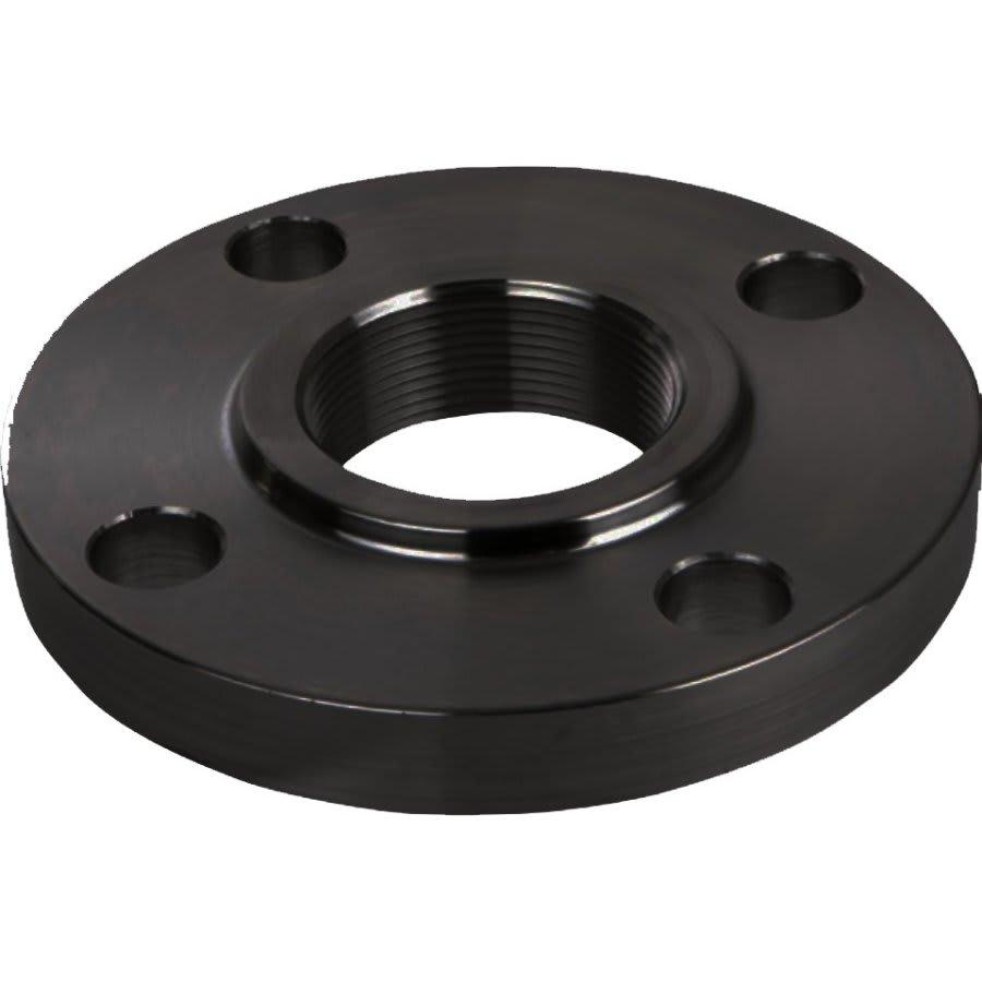Raised Face Flange, 2 in, FNPT, 6 in OD, 4 Bolt Holes, 150 lb, Carbon Steel
