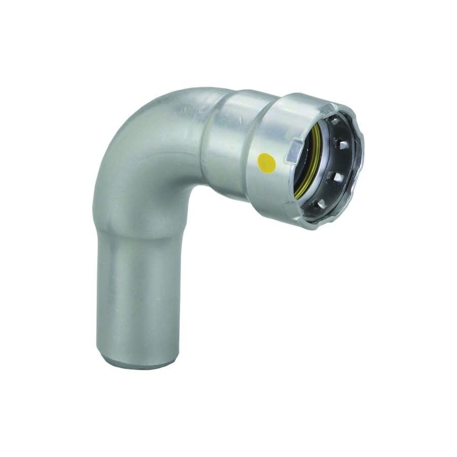 Gas 90 deg Elbow, 1-1/4 in, Fitting x Press, Carbon Steel