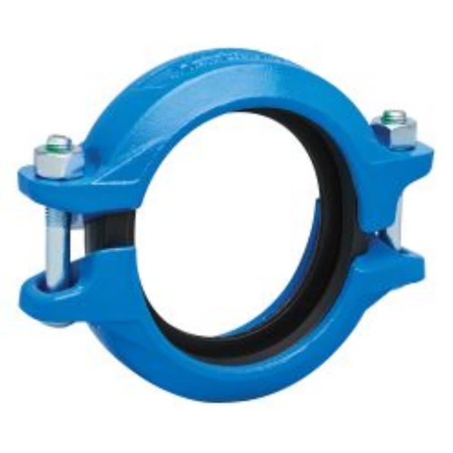Rigid Coupling, 6 in, Groove, Ductile Iron, Enamel Painted, Potable