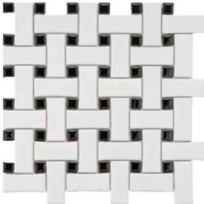 MG WHITE BASKET WEAVE 12X12 MOS