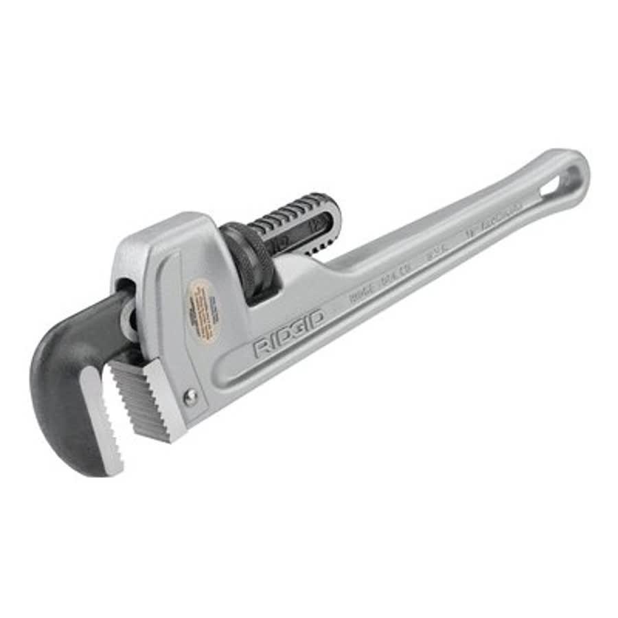 Straight Pipe Wrench, 1-1/2 in, Floating Forged Hook Jaw, Aluminum Handle