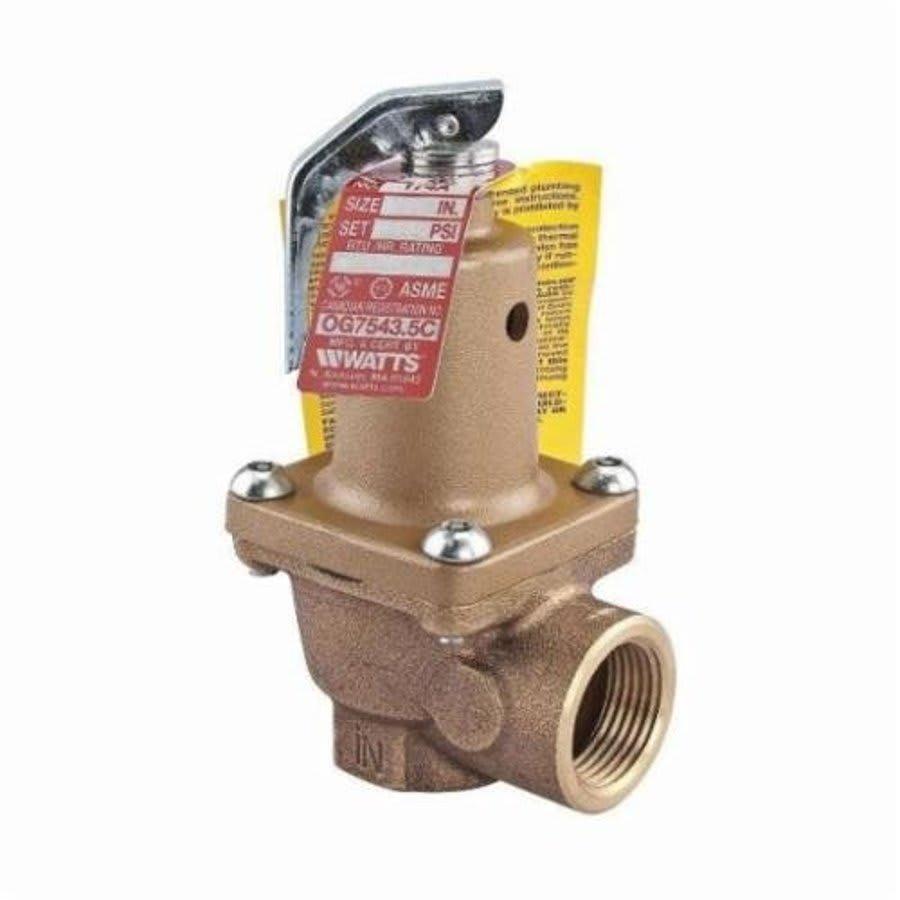 Pressure Relief Valve, 3/4 in, FNPT, Bronze
