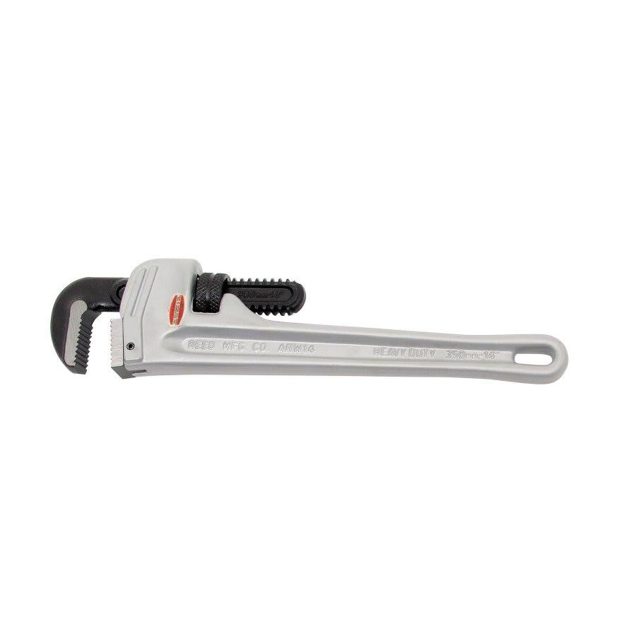 Straight Pipe Wrench, 1/4 to 2 in Pipe, 14 in OAL, Hook and Heel Jaw, Titanium Aluminum Alloy Handle