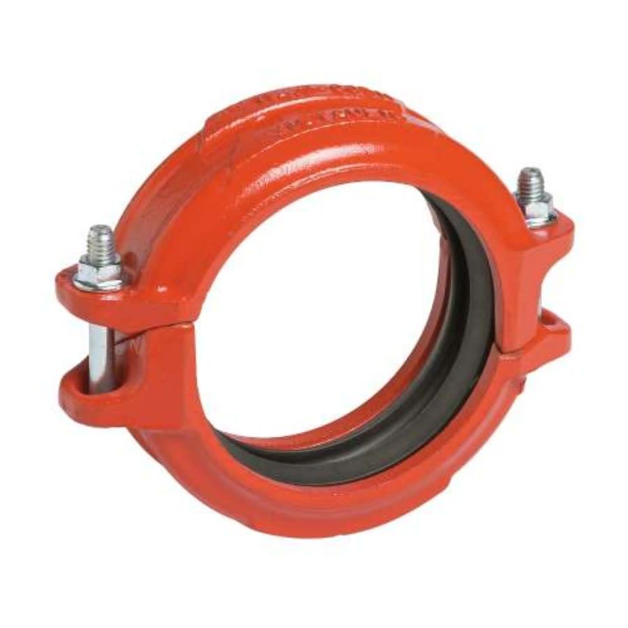 Rigid Coupling, 3 in, Groove, Ductile Iron, Enamel Painted