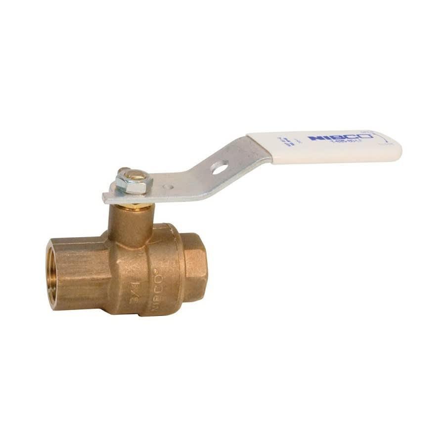 2-Piece Ball Valve, 3/4 in, FNPT, Full Port, Bronze Ball, Bronze