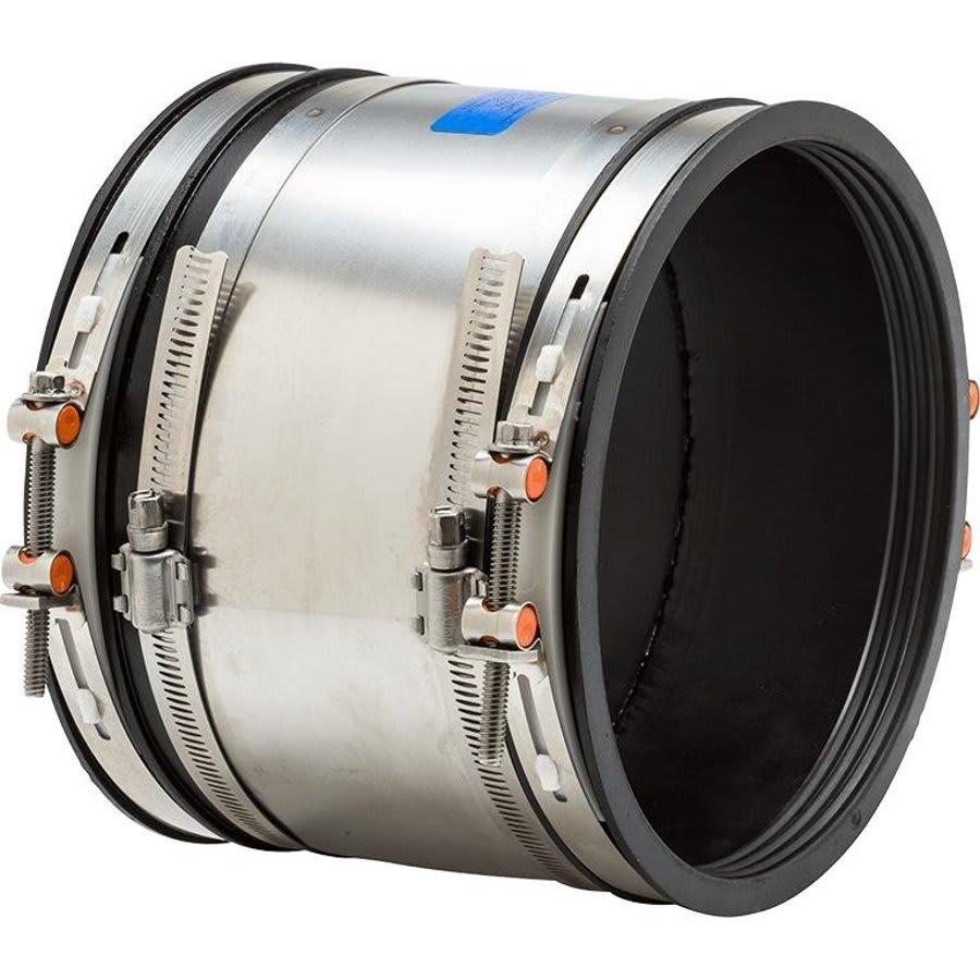 Shielded Transition Coupling, 12 in, Rubber/Stainless Steel