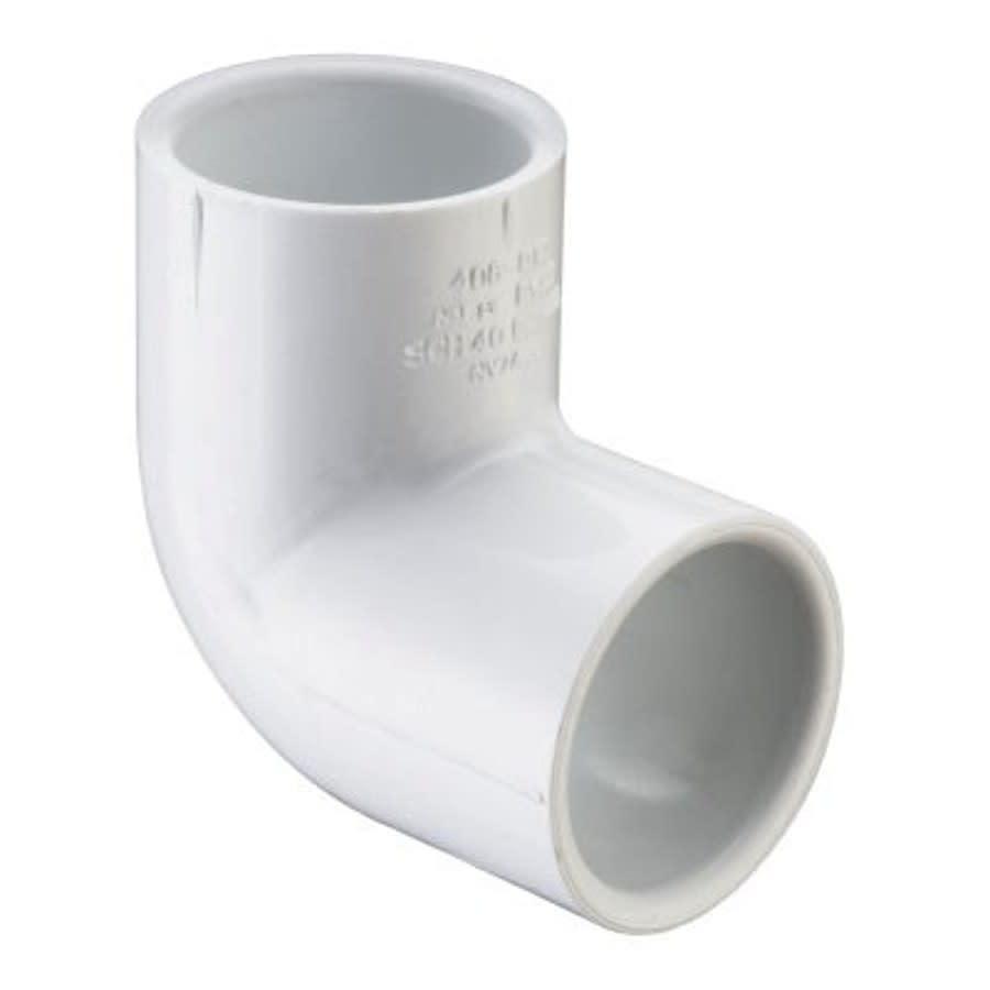 90 deg Elbow, 4 in, Socket, SCH 40/STD, PVC