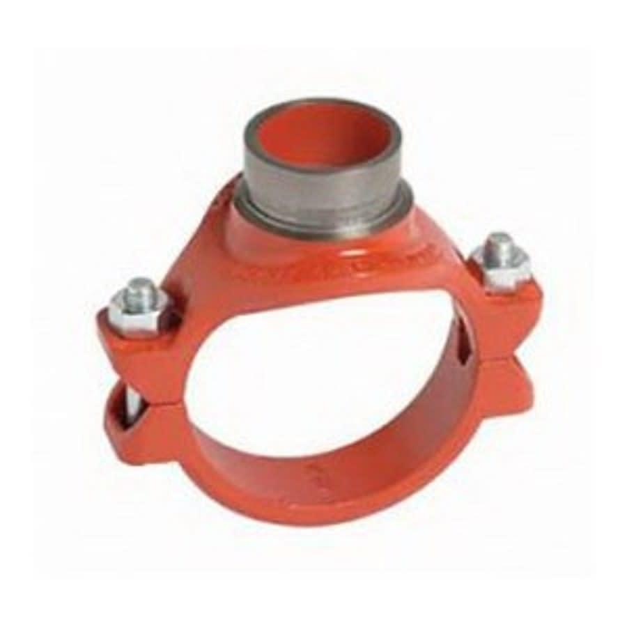Mechanical Tee, 4 x 2-1/2 in, Groove, Ductile Iron, Enamel Painted