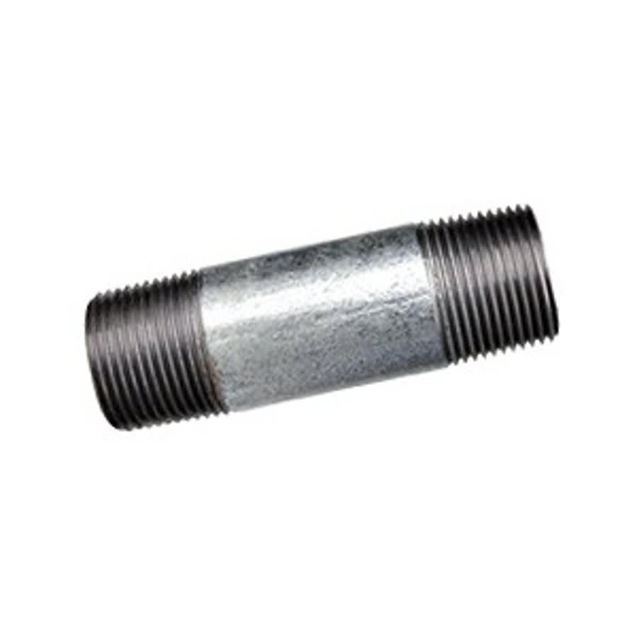 Nipple, 1/2 in, 6 in L, MNPT, Steel, Galvanized, SCH 40/STD