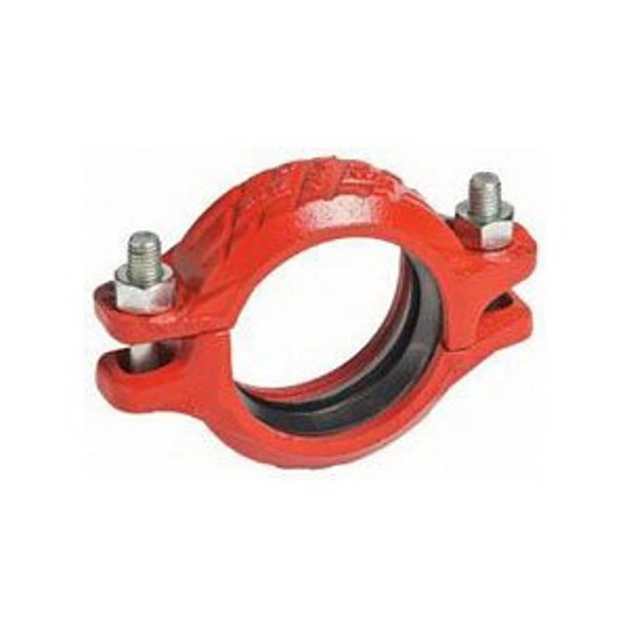 Rigid Coupling, 12 in, Groove, Ductile Iron, Enamel Painted