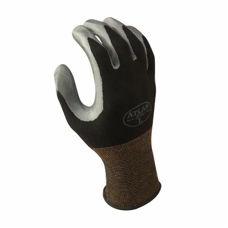 Tough General Purpose Gloves, Knit, L, Nitrile Palm, Nitrile Coating, Seamless Lining