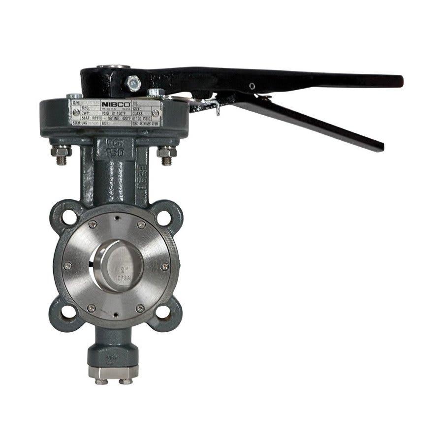 Lug Style Butterfly Valve, Lever Handle, 3 in, Flange, Carbon Steel