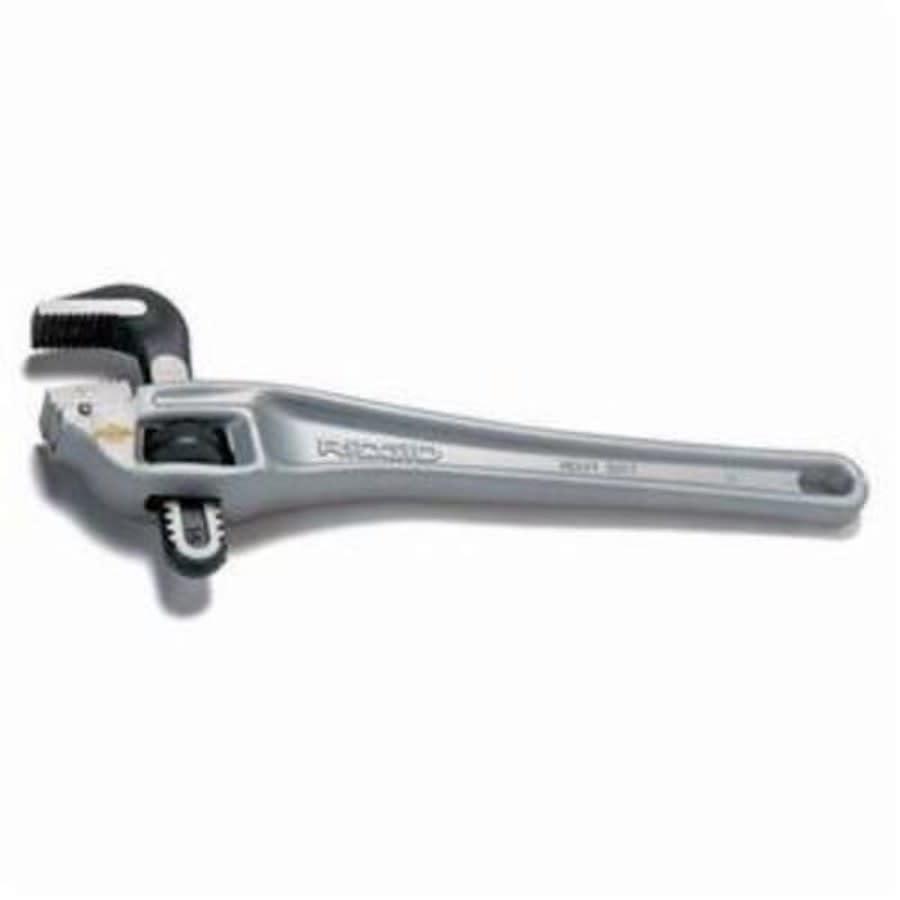14 Series Offset Pipe Wrench, 2 in, 14 in OAL, Hook Jaw, Aluminum Handle, Standard Adjustment, Gray