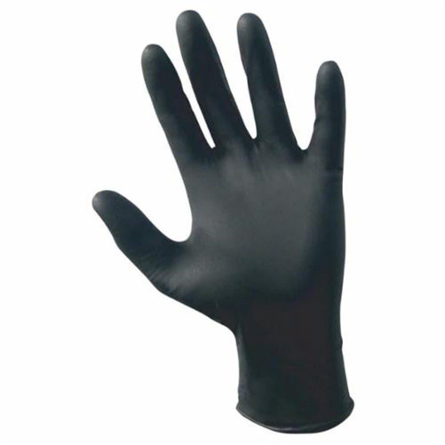 Raven™ Extra Strength Disposable Gloves, XL, Nitrile, Black, Non-Powdered, Fully Textured, 6 mil THK, Exam Grade, Ambidextrous Hand