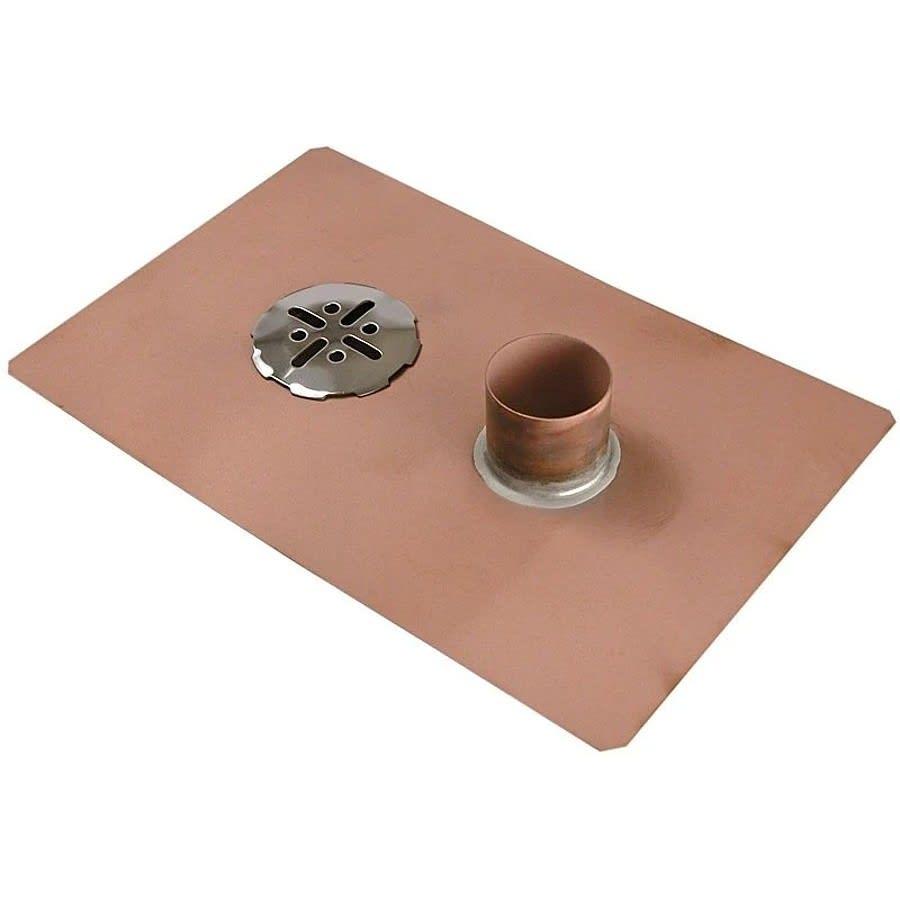 Floor Drain, 2 in Outlet, No Hub, 3-1/4 in Round Stainless Steel Top