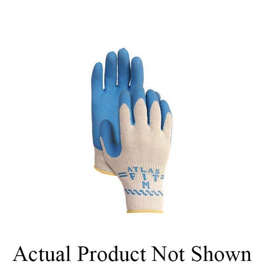 Flex General Purpose Gloves, Knit, XL, Latex Palm, Weave Cotton, Blue