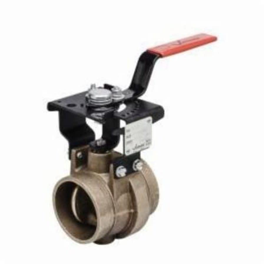 Butterfly Valve, Lever Handle, 2-1/2 in, C, Brass