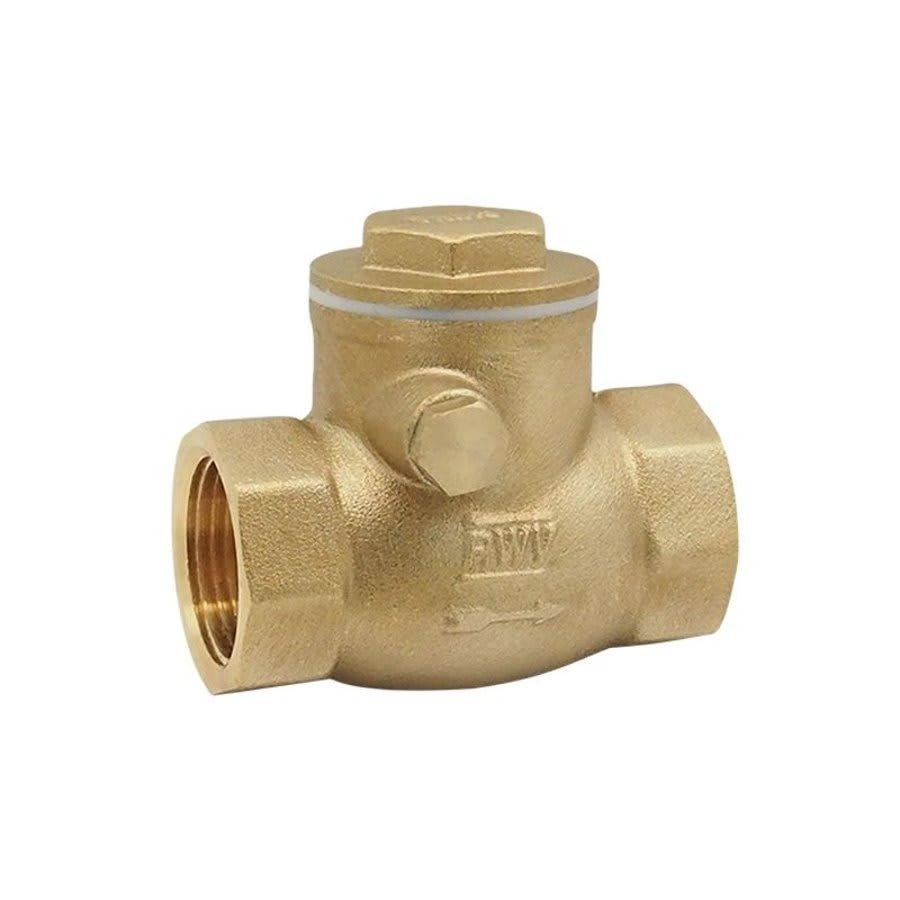 Swing Check Valve, 3/4 in, FNPT, Brass