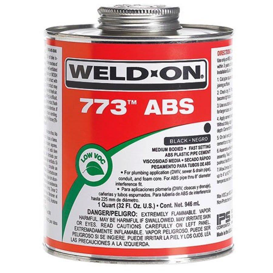 773™ Medium Body Cement, 1/2 pt, Black, For ABS