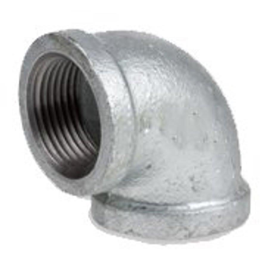90 deg Elbow, 2-1/2 in, FNPT, 150 lb, Malleable Iron, Galvanized