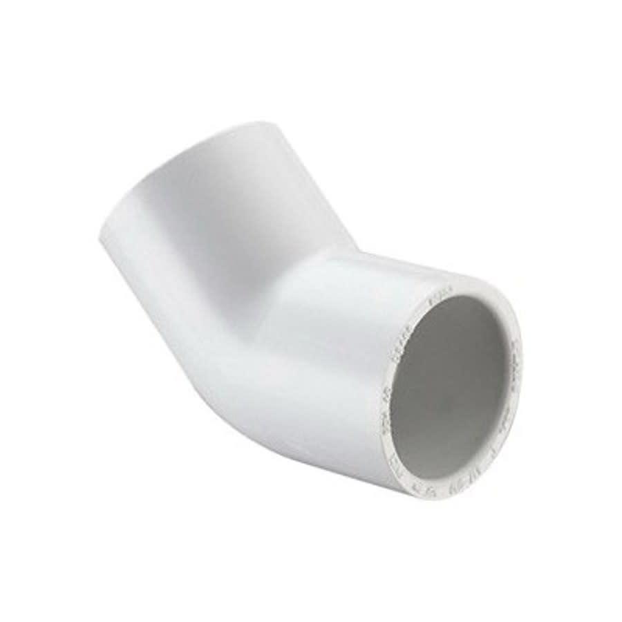 45 deg Elbow, 1/2 in, Socket, SCH 40/STD, PVC