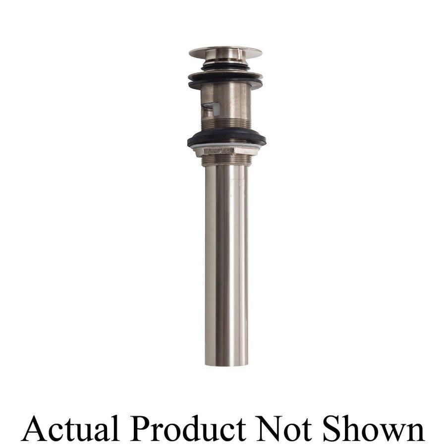 Pop-Up Mushroom Style Plug Lavoratory Drain With Overflow Holes, Brushed Nickel Stainless