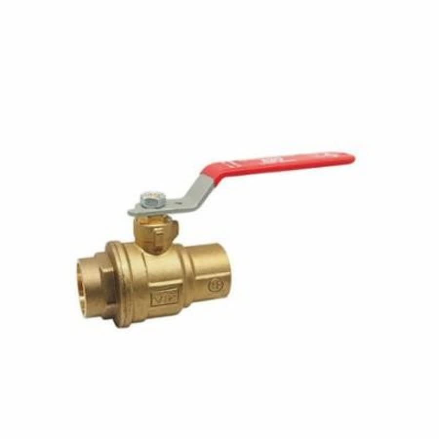 2-Piece Ball Valve, 1 in, C, Full Port, Plated Brass Ball, Brass
