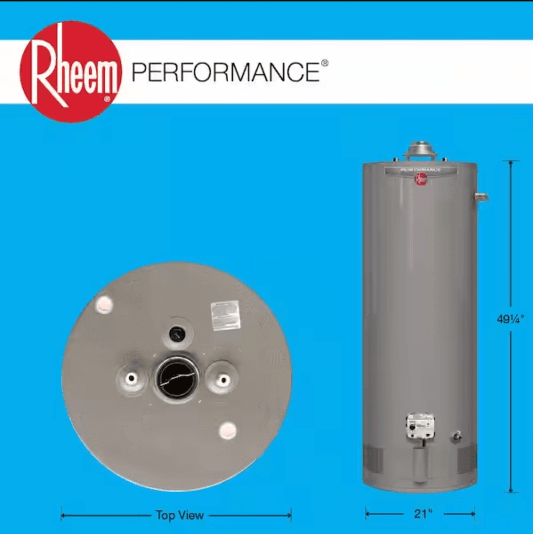 Rheem Performance 40 Short 6-Year 34,000 BTU Natural Gas Tank