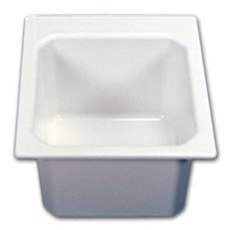 Utility Sink, 1 Basin, Top Mount, Plastic, White