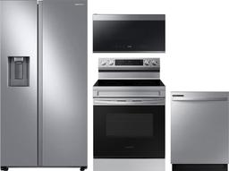 Samsung 4 Piece Kitchen Appliances Package with Side-by-Side Refrigerator, Electric Range, Dishwasher and Over the Range Microwave in Stainless Steel - rs27t5200sr_01_silver_retail5e3872b785b7c6.98459569_68820@2x.jpg