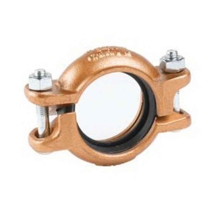 Rigid Coupling, 5 in, Groove, Ductile Iron, Copper