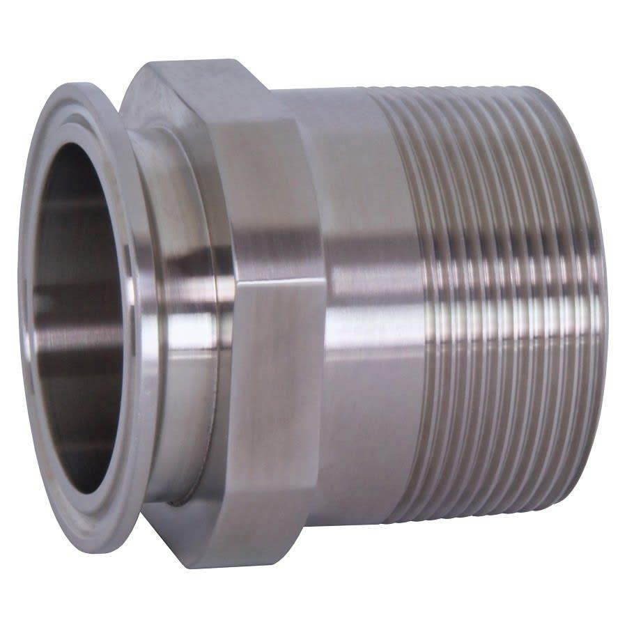 Male Adapter, 2 in, Tube x MNPT, 304/304L Stainless Steel