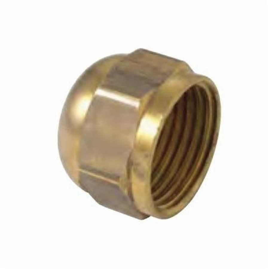 Cap, 5/8 in, Flare, Brass, Rough Brass, Domestic