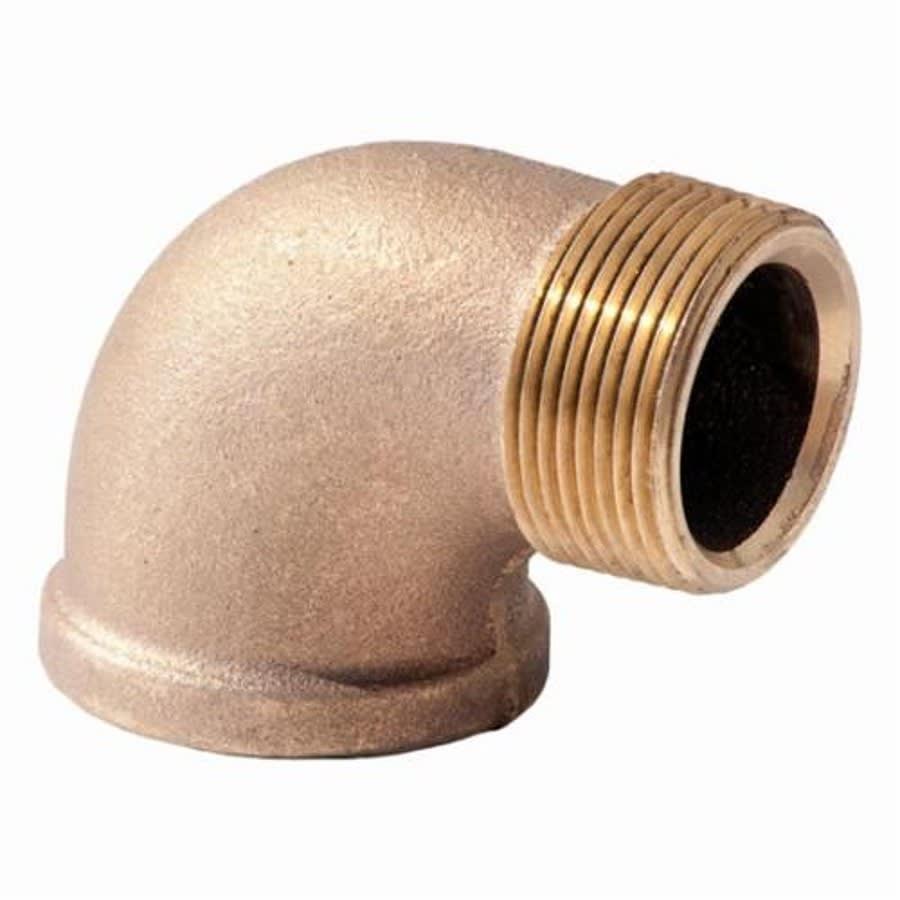 Street 90 deg Elbow, 1-1/2 in, MNPT x FNPT, Lead Free Brass, Rough Brass, Domestic