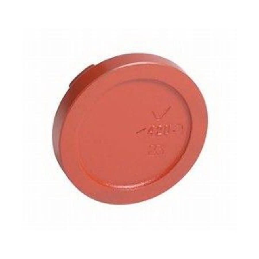 Cap, 1-1/4 in, Groove, Ductile Iron, Enamel Painted