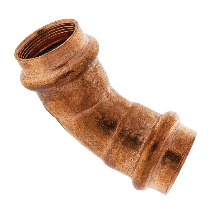 45 deg Elbow, 3/8 in, Press, Copper
