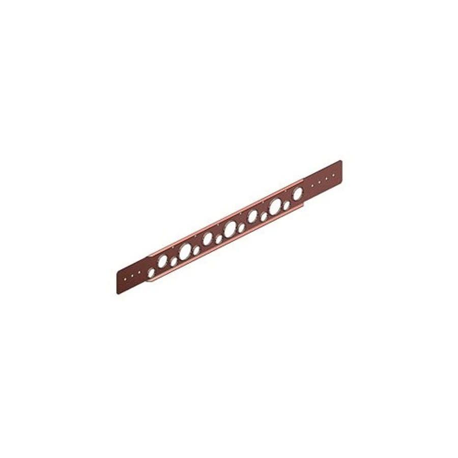 Flat Bracket, 1/2 to 1 in Hole, 25 lb, Cold Rolled Steel, Copper-Bonded™ Domestic