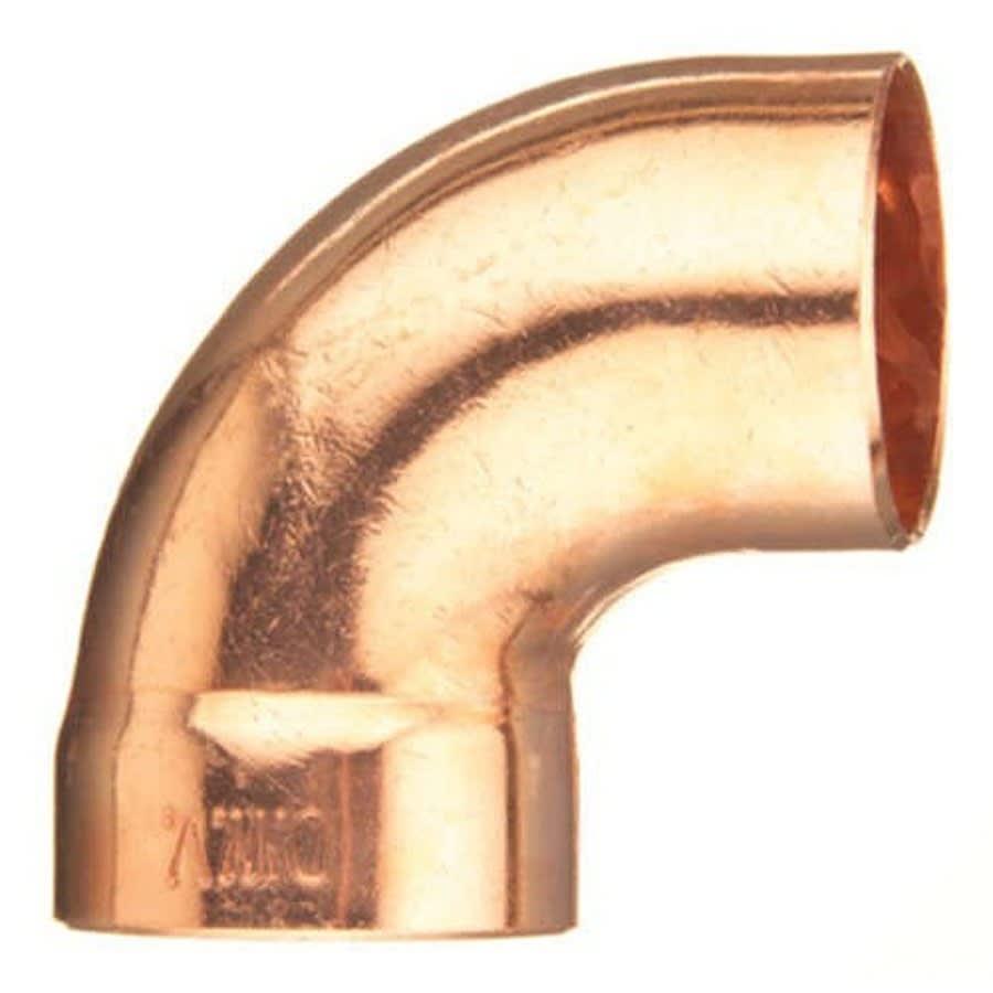 DWV Street 90 deg Elbow, 1-1/2 in, Fitting x C, Copper